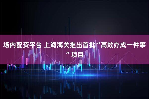 场内配资平台 上海海关推出首批“高效办成一件事”项目